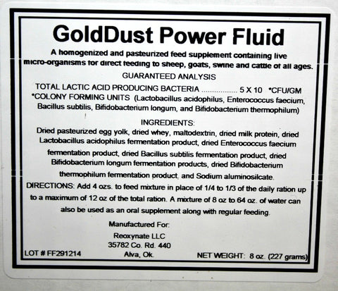 Gold Dust Power Fluid - Bucket Win With Gold Dust Gold Dust Power Fluid - Bucket Win With Gold Dust